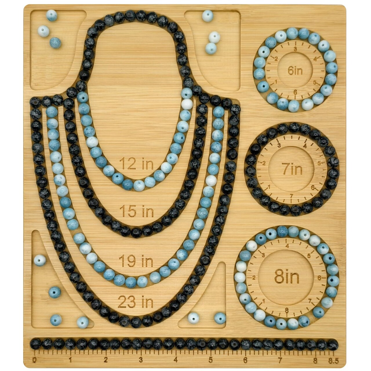 Bead Boards for Jewelry Making, Bamboo Beading Board for Bracelet & Necklace, Jewelry Making Supplies,Bead Tray Supplies